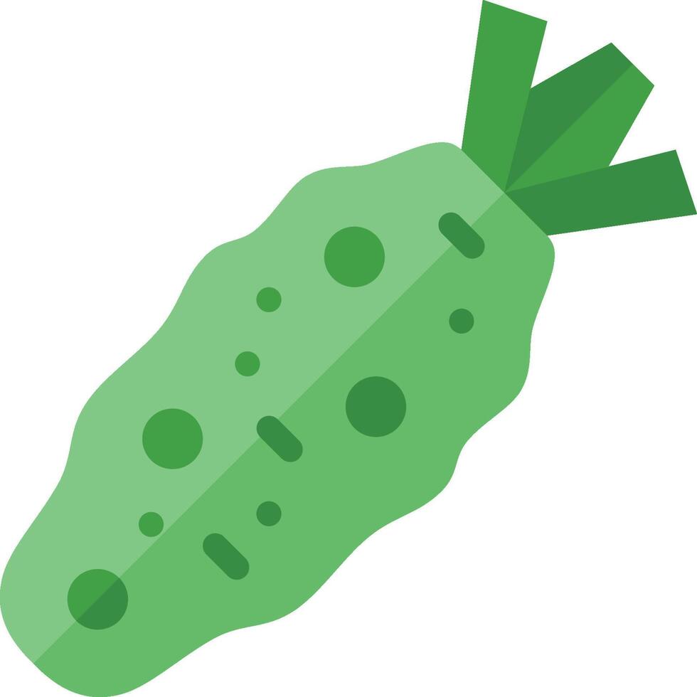 A green cucumber with dots on it vector