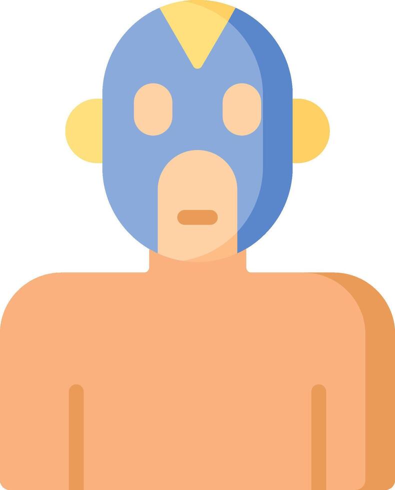 A man in a blue and orange mask vector
