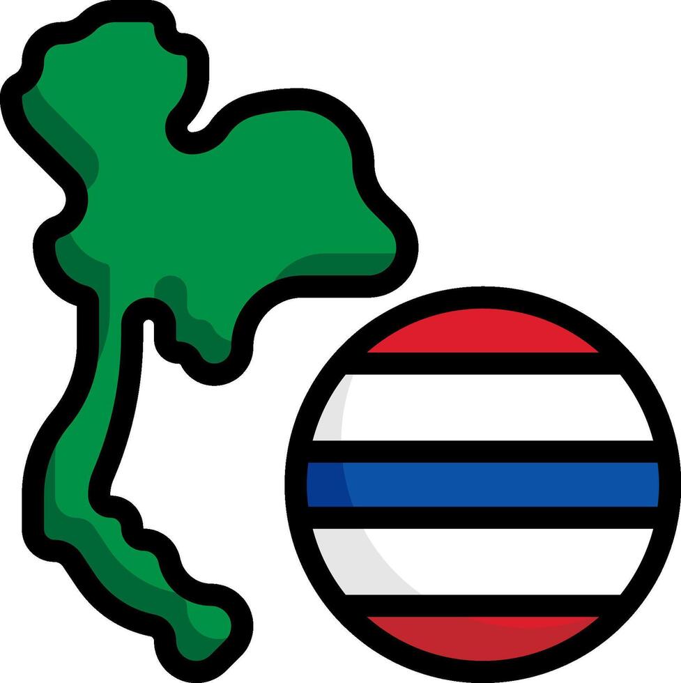 Thailand flag and soccer ball vector