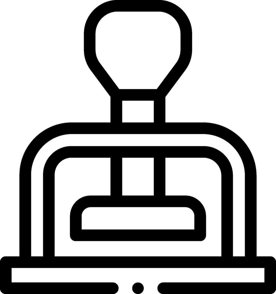 A black and white image of a stamp vector