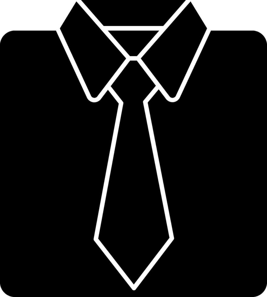 A black and white tie icon on a white background vector