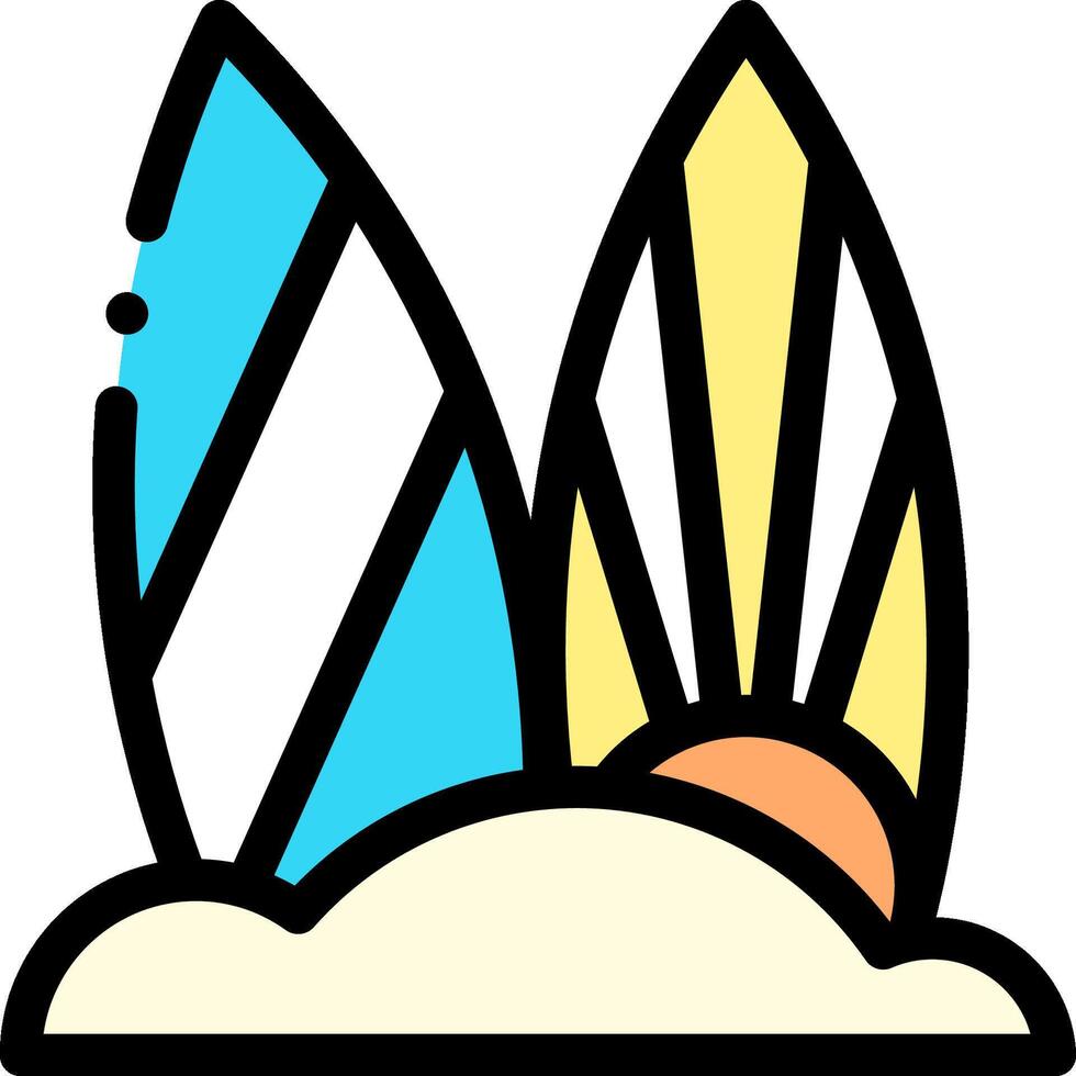 Surfboard icon illustration vector