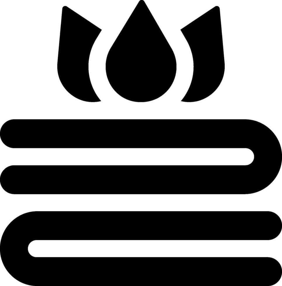 A black and white logo with a flower and a drop of water vector