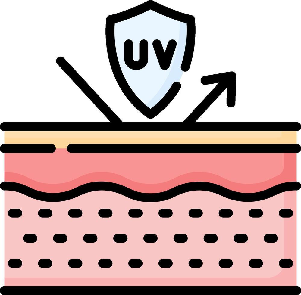 A skin with a shield and a uv light vector