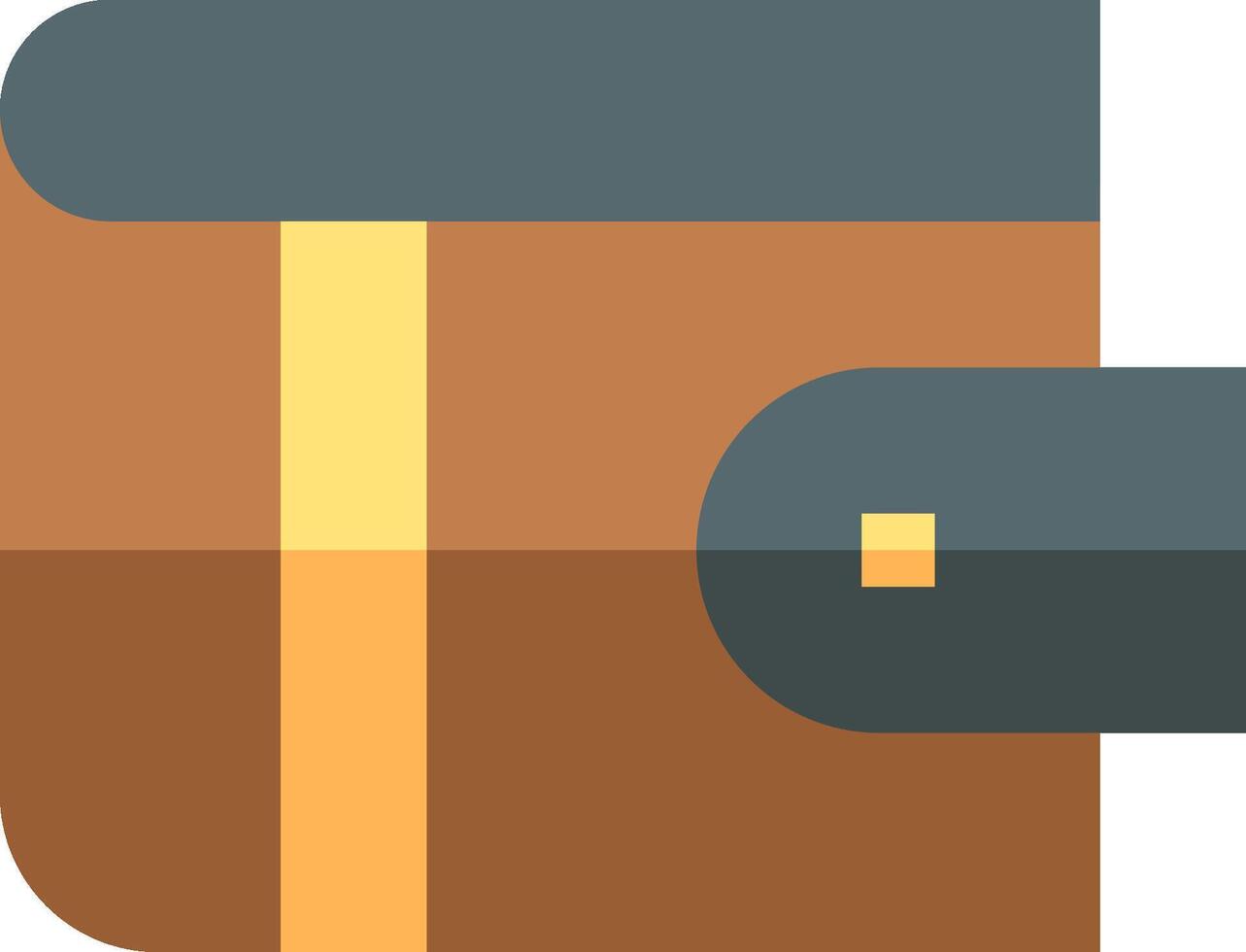 Wallet icon with a yellow stripe vector