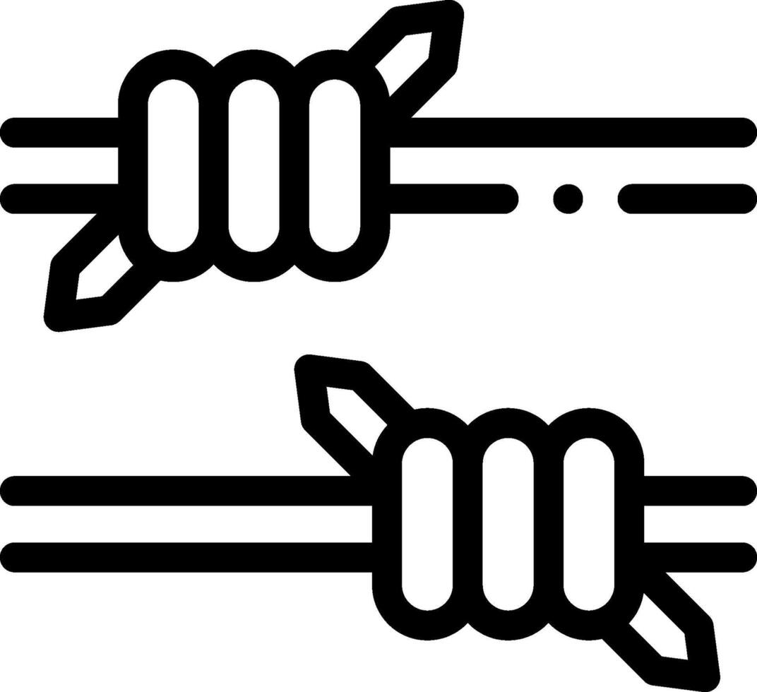 Barbed wire icon vector