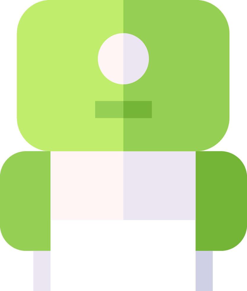 A green robot with a white background vector