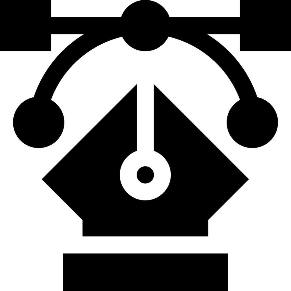 A black and white icon of a clock vector
