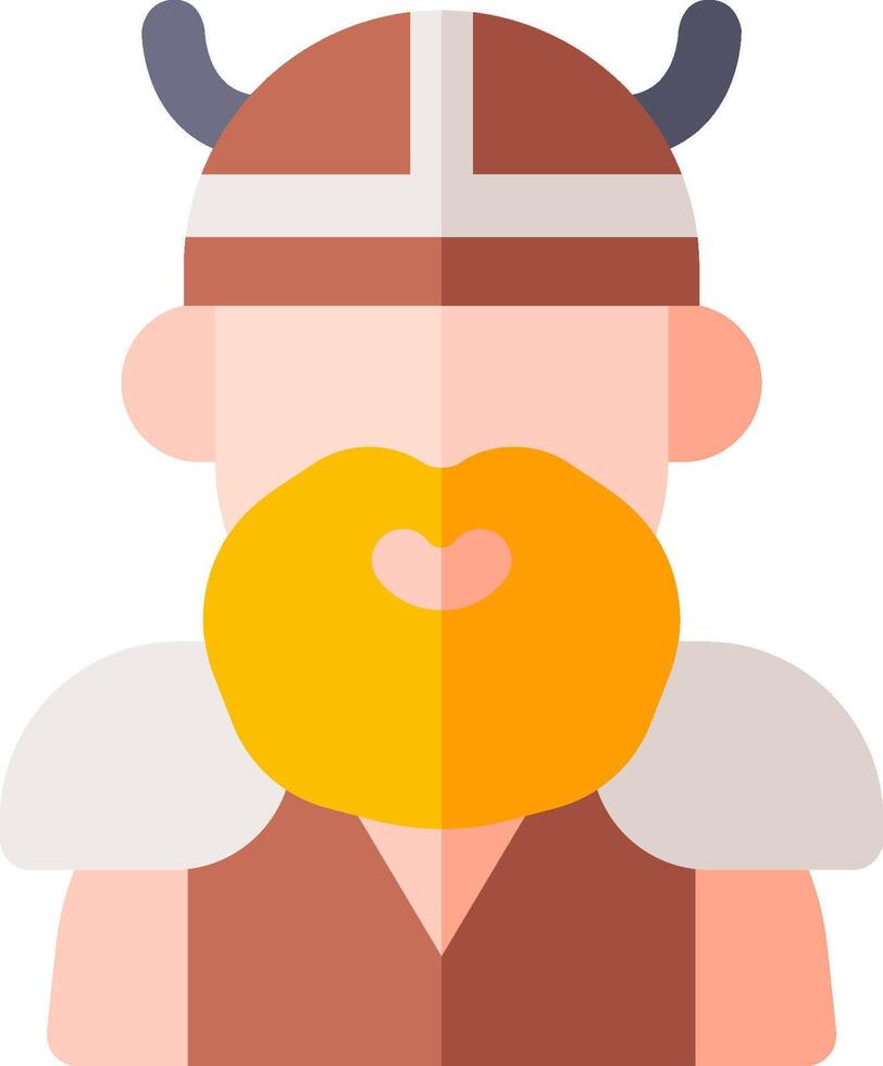 A viking man with a beard and a hat vector