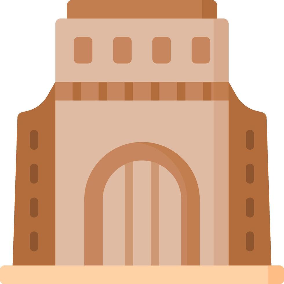 A brown building with a tower in front of it vector