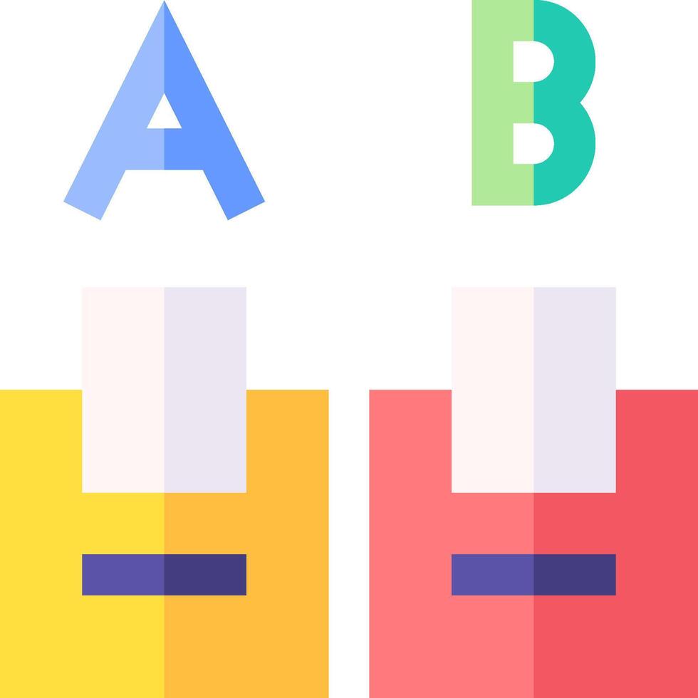 The alphabet is shown with the letters abc vector