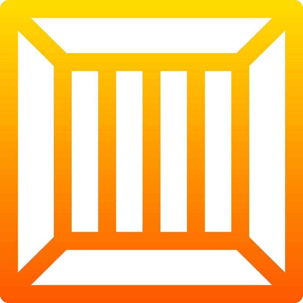 A square box with bars on it vector