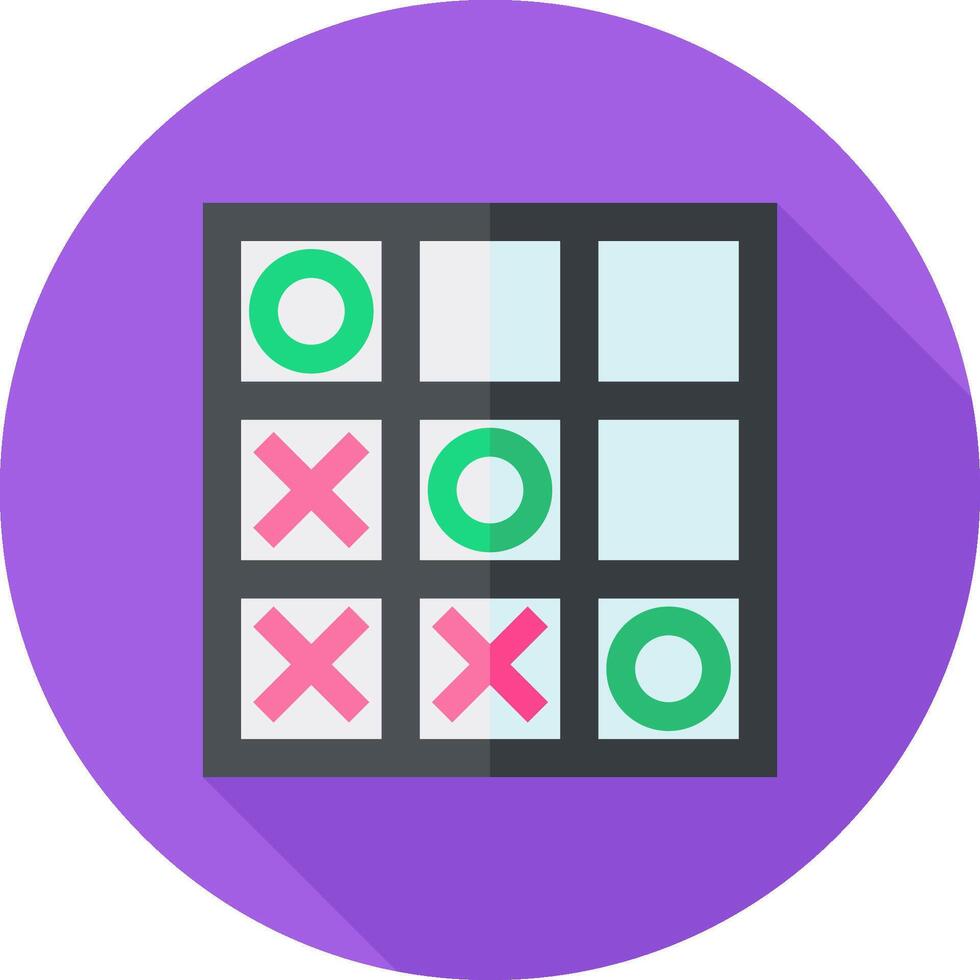 A flat icon of a tic tac toe board vector