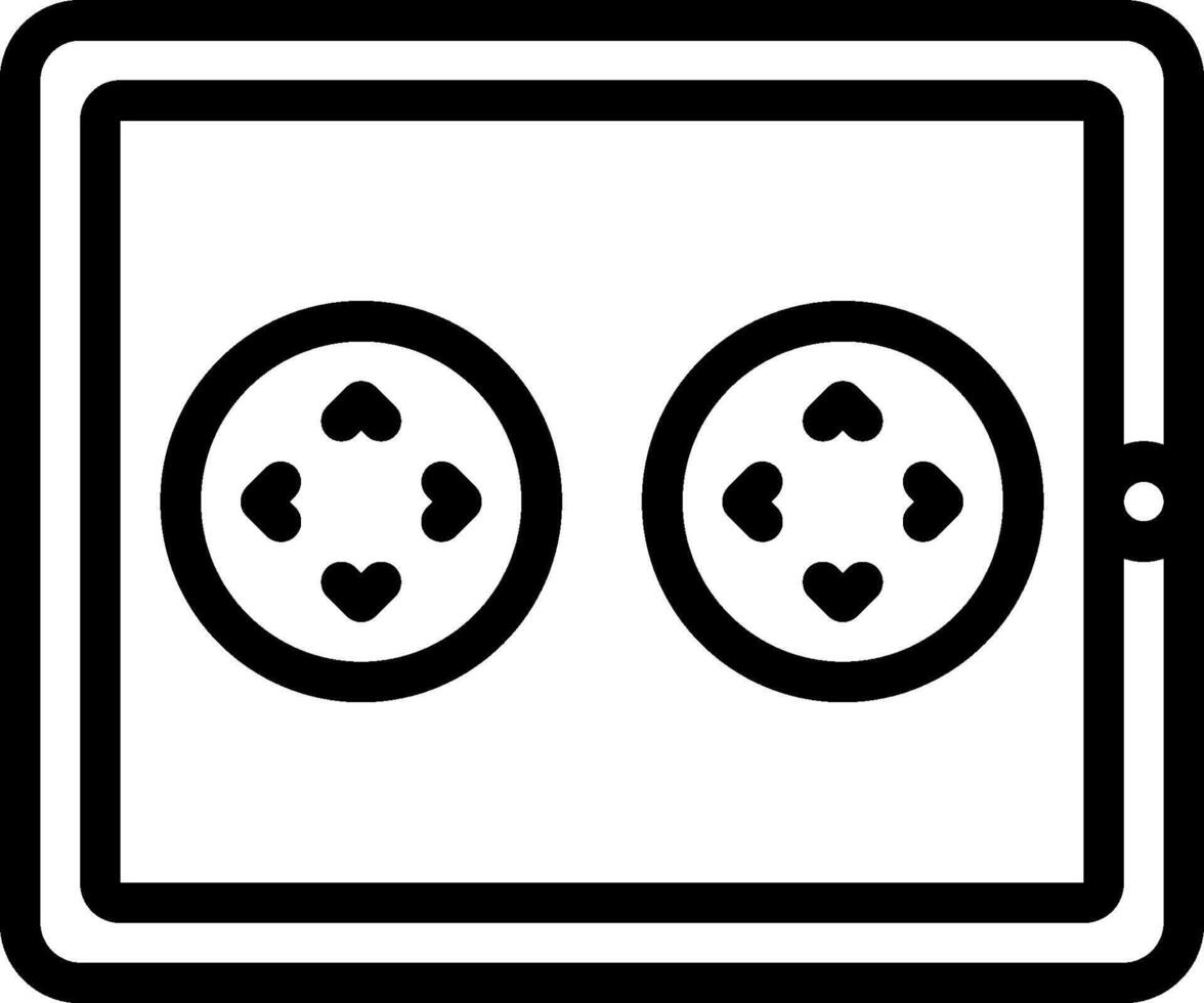 A black and white image of two buttons vector