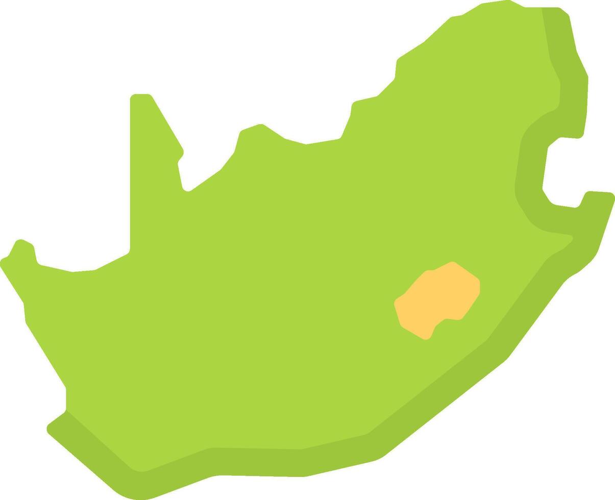 A green map of south africa vector