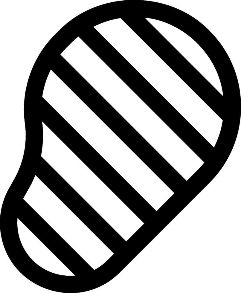 A black and white striped light bulb vector
