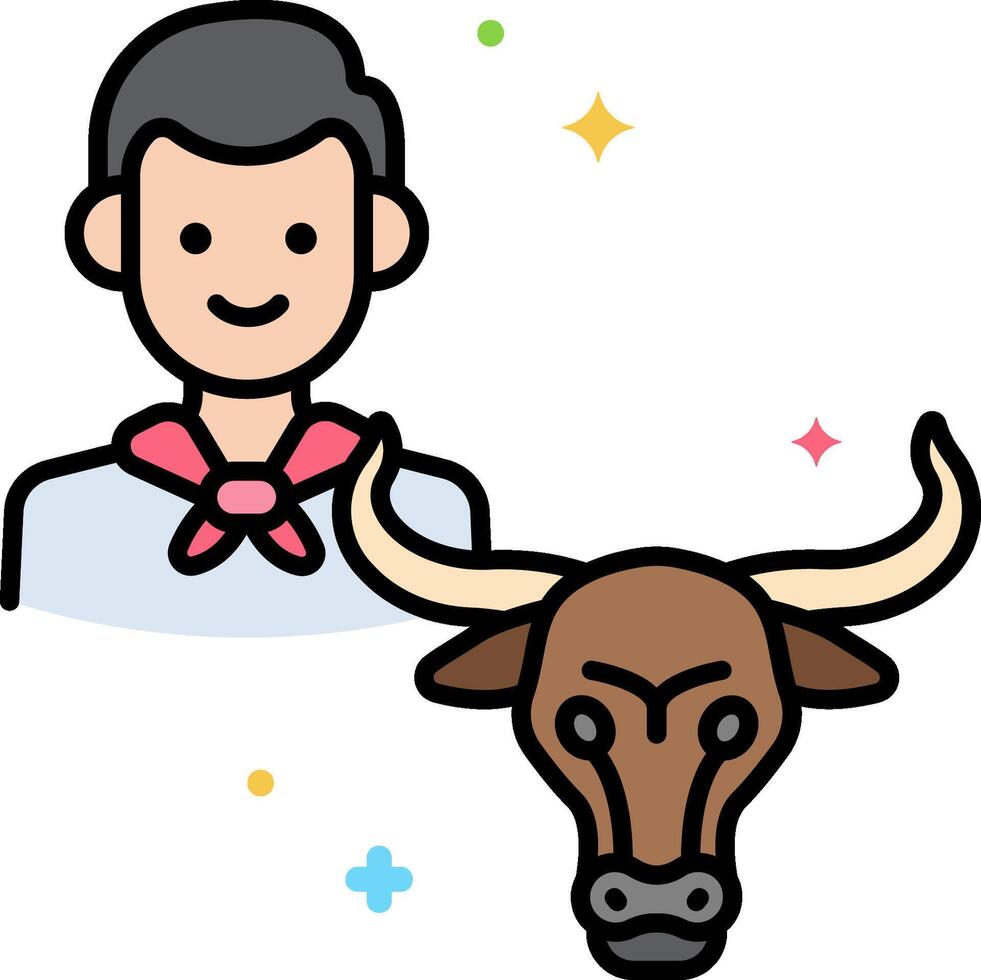 A man with a bow tie and a bull vector