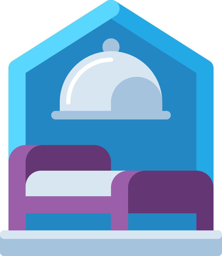 A bed and a table in a house vector