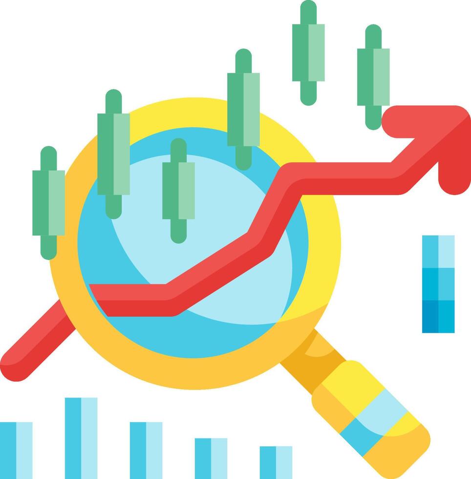 How to use a stock chart in your business vector