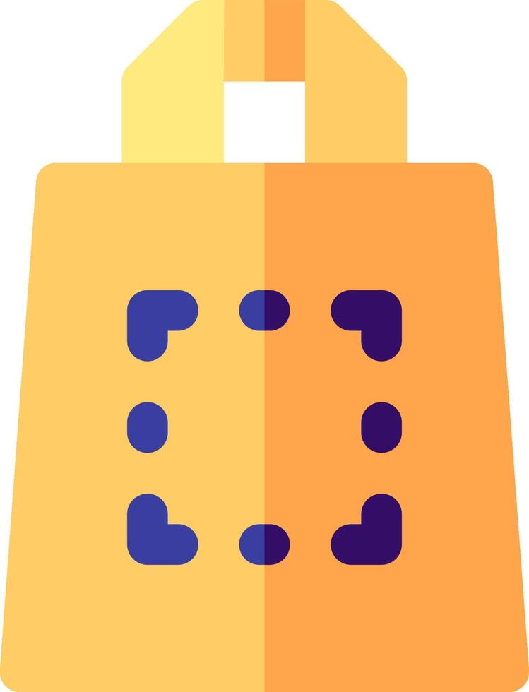 A shopping bag with a square pattern vector