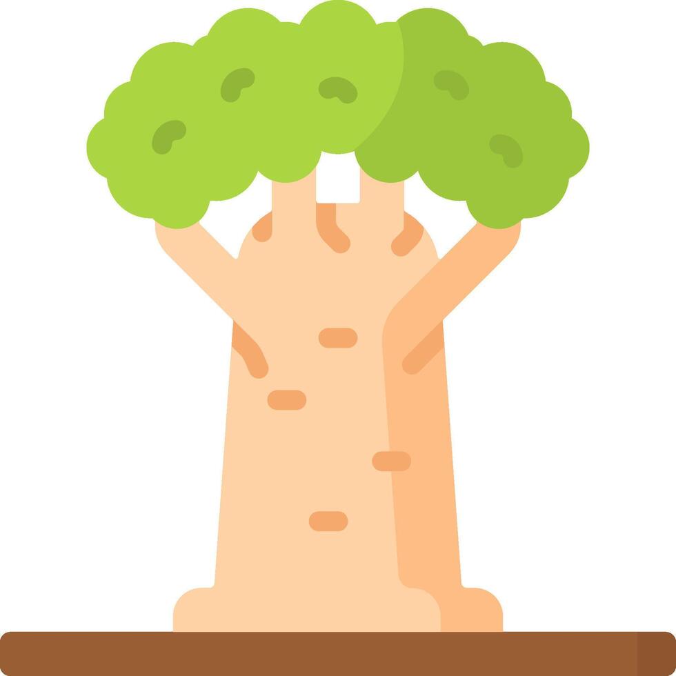 A cartoon broccoli tree on a white background vector