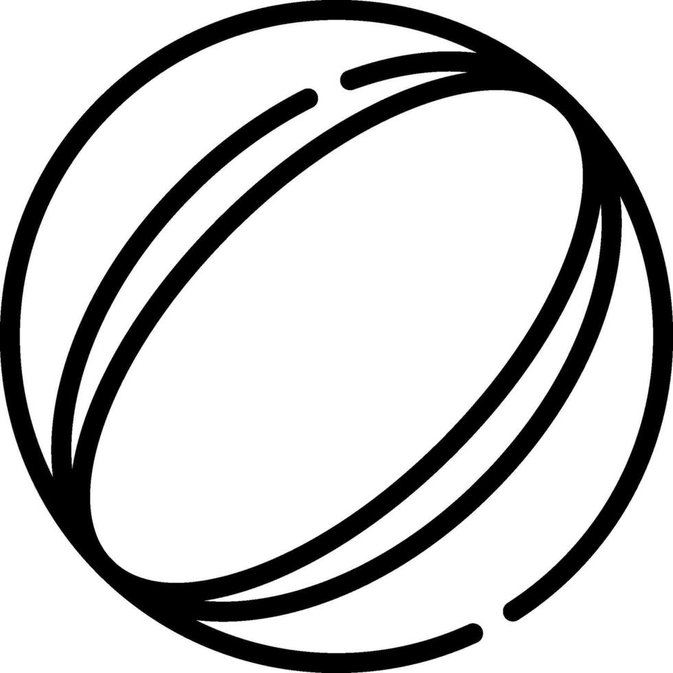 A black and white outline of a ball vector