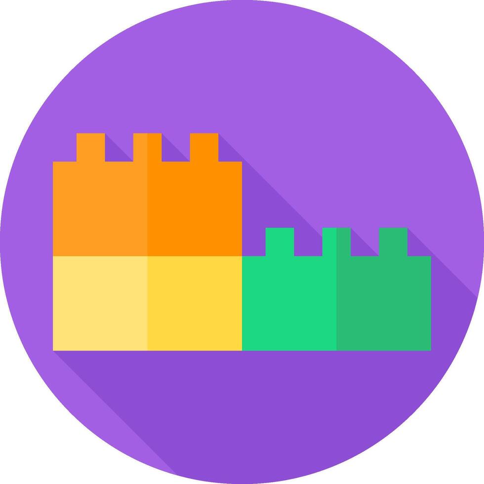 A flat icon of a colorful building vector
