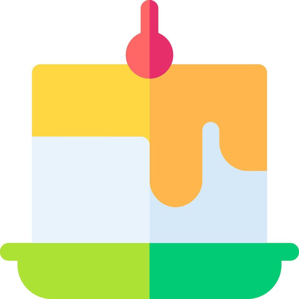 A cake with a candle on top of it vector