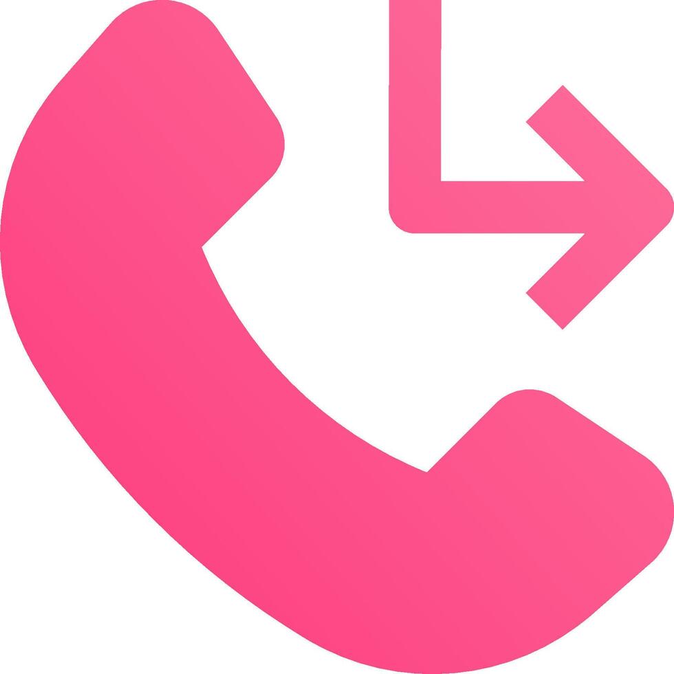 A pink phone with a arrow pointing to it vector