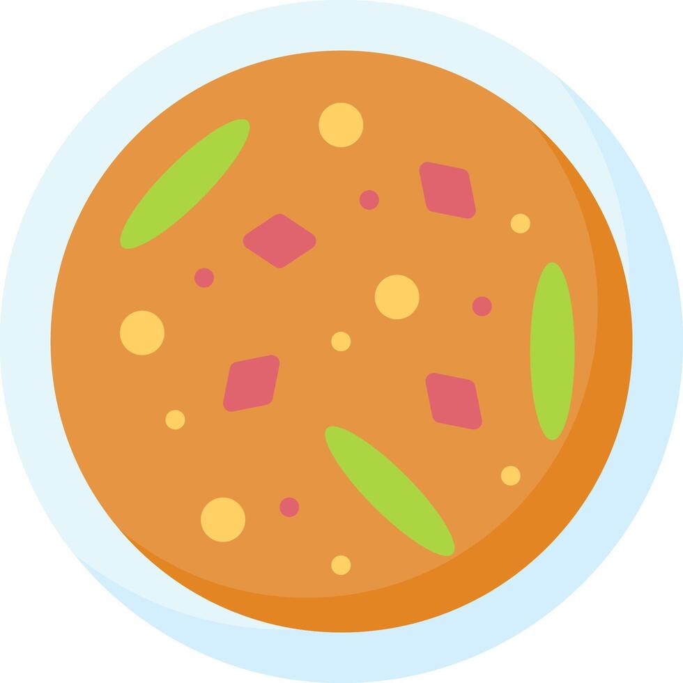 A plate with a bowl of food on it vector