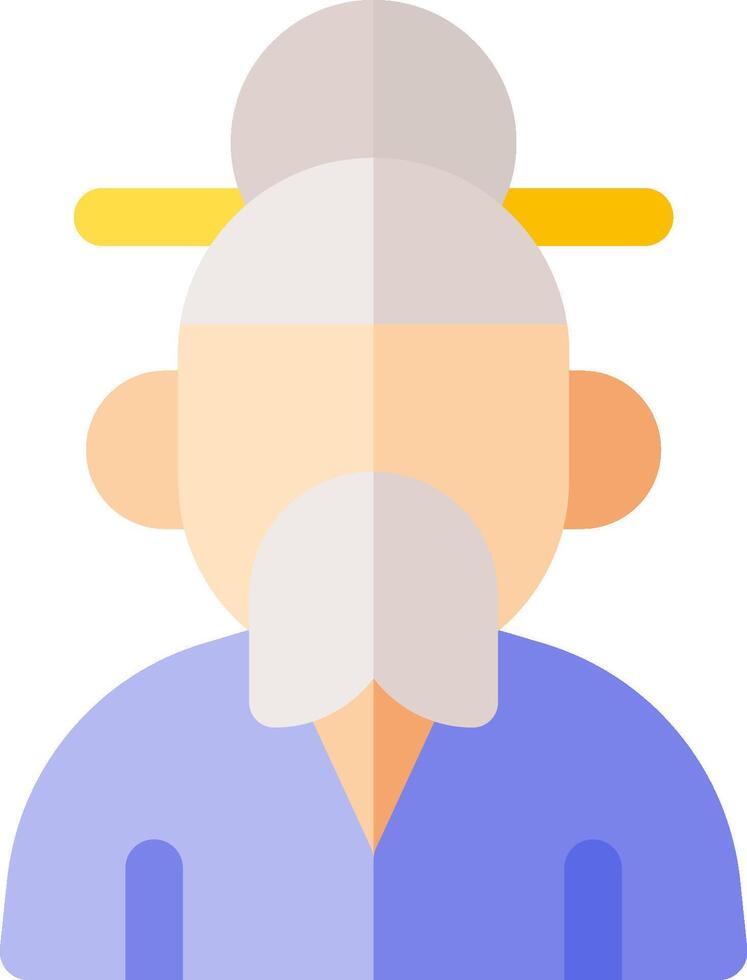 An old man with a beard and a hat vector