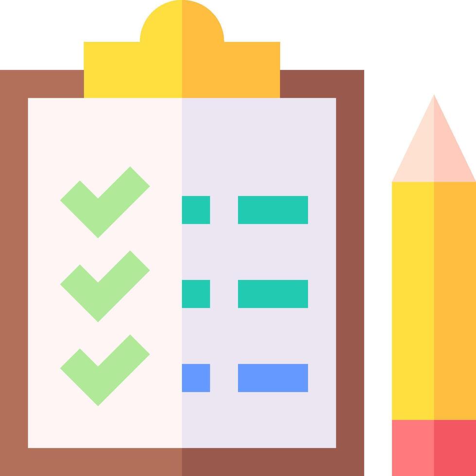 Checklist and pencil icon vector