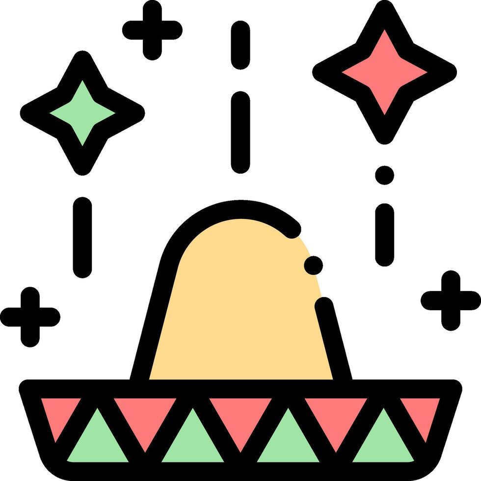 A mexican hat with stars and stars vector