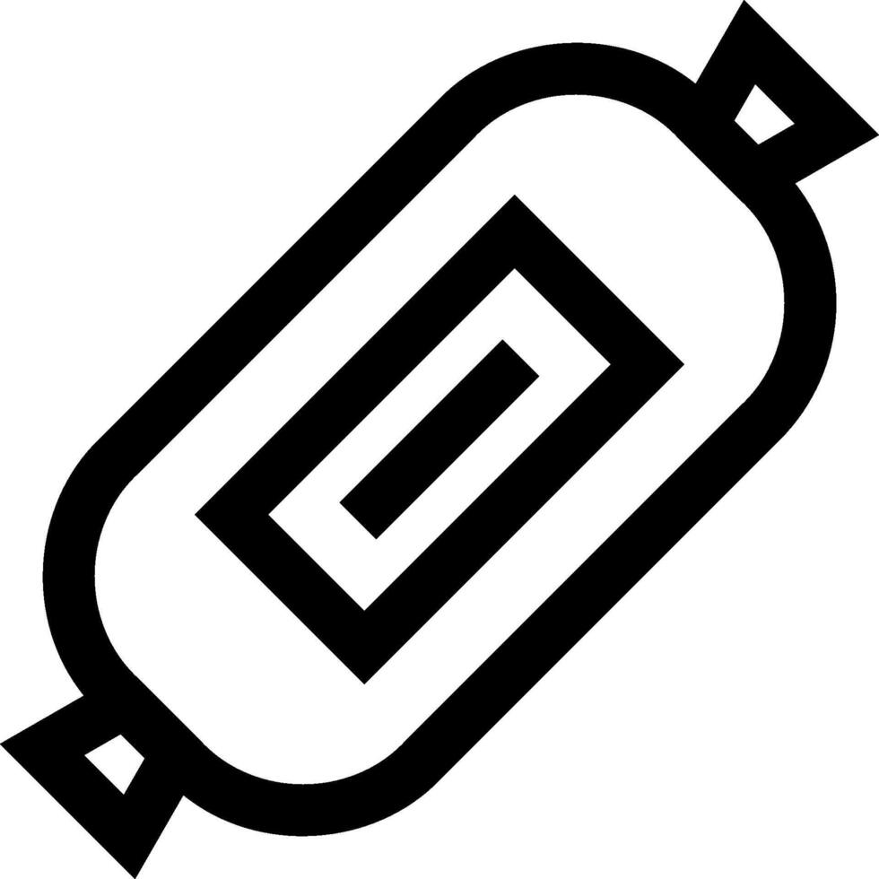 A black and white image of a candy bar vector