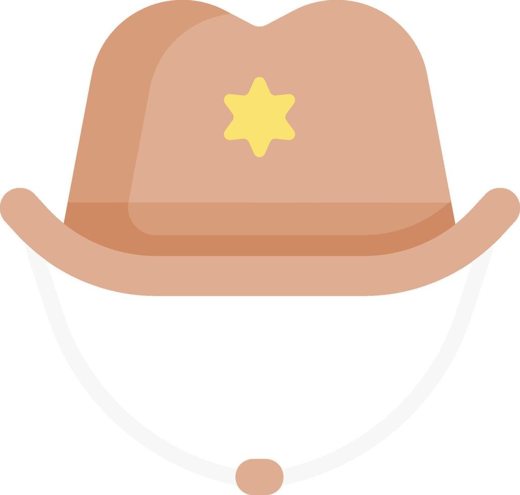 A sheriff's hat with a star on it vector