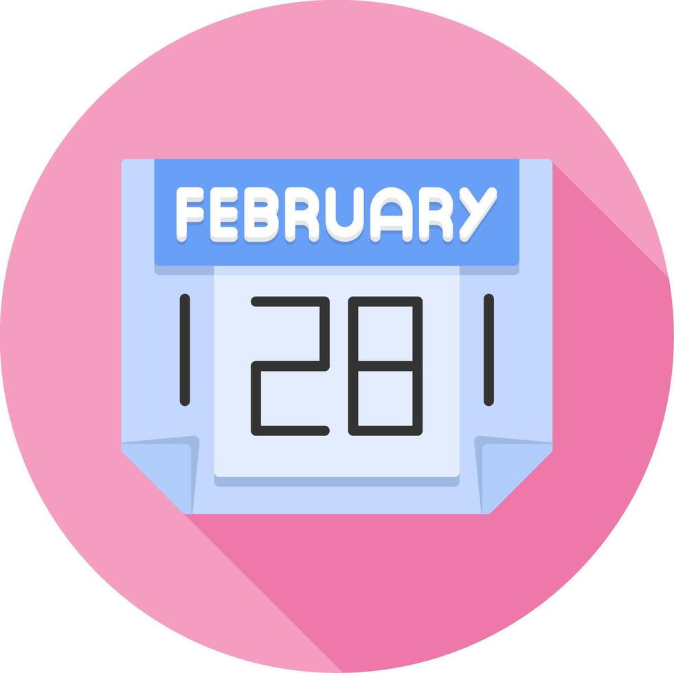 28 February Icon Design Symbol vector