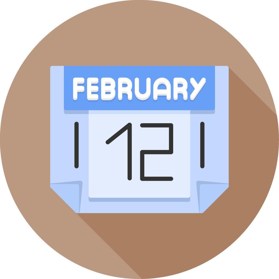 12 February Icon Design Symbol vector