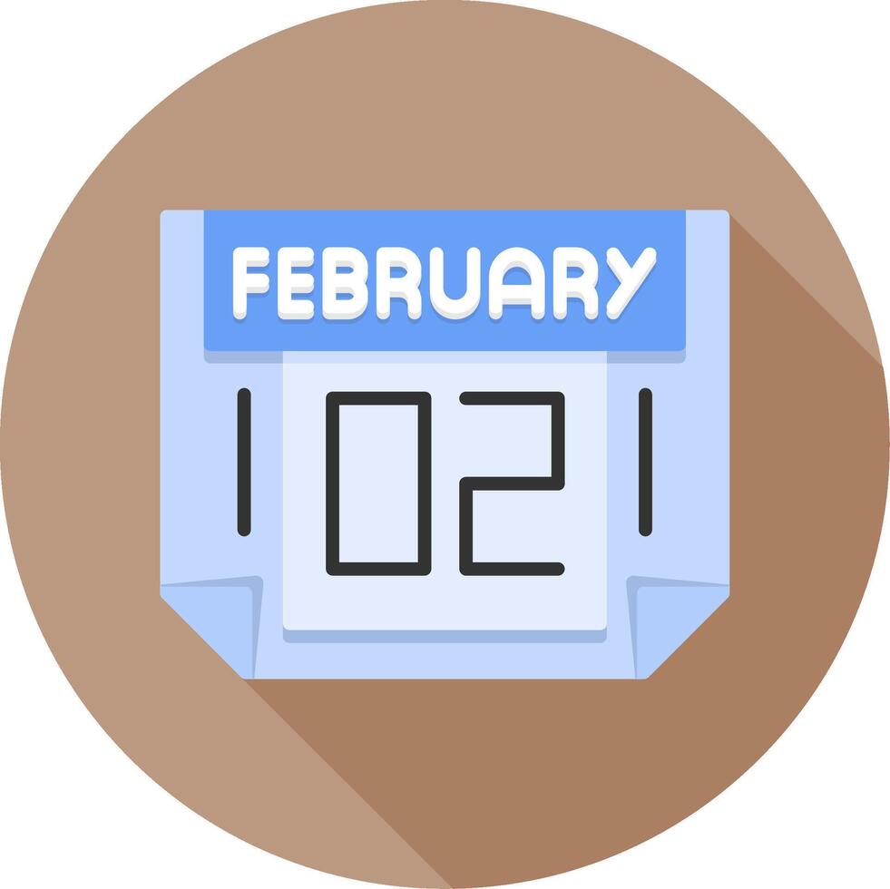 2 February Icon Design Symbol vector