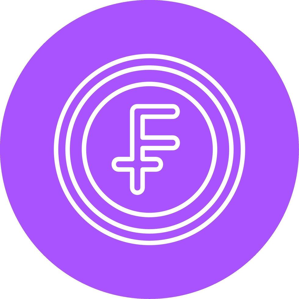 Swiss Franc Icon Design Symbpl vector
