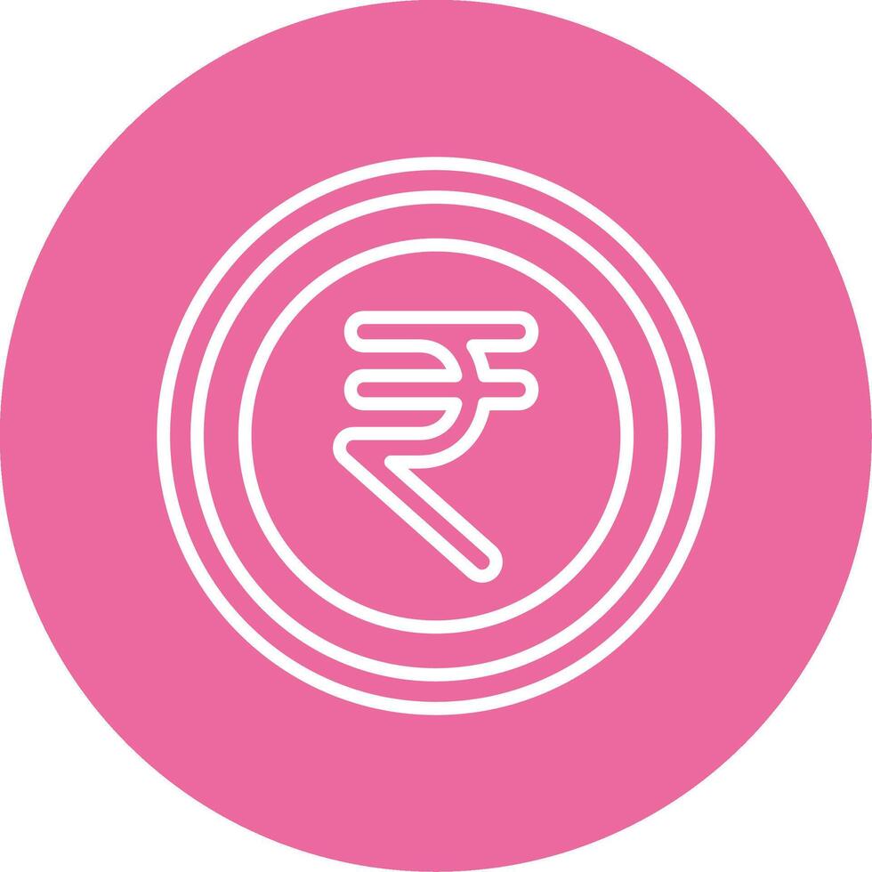 Indian Rupee Icon Design Symbpl vector