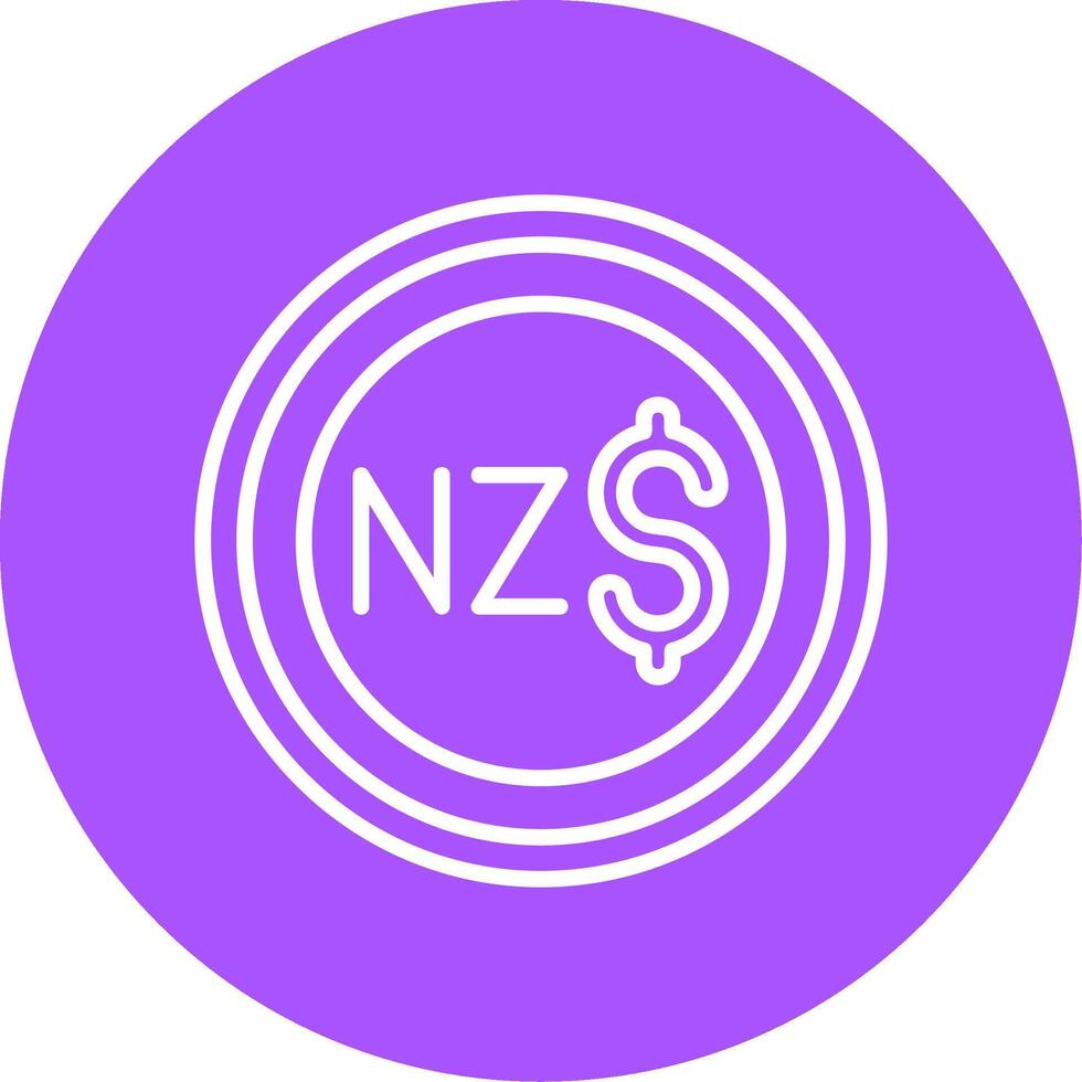 New Zealand Dollar Icon Design Symbpl vector