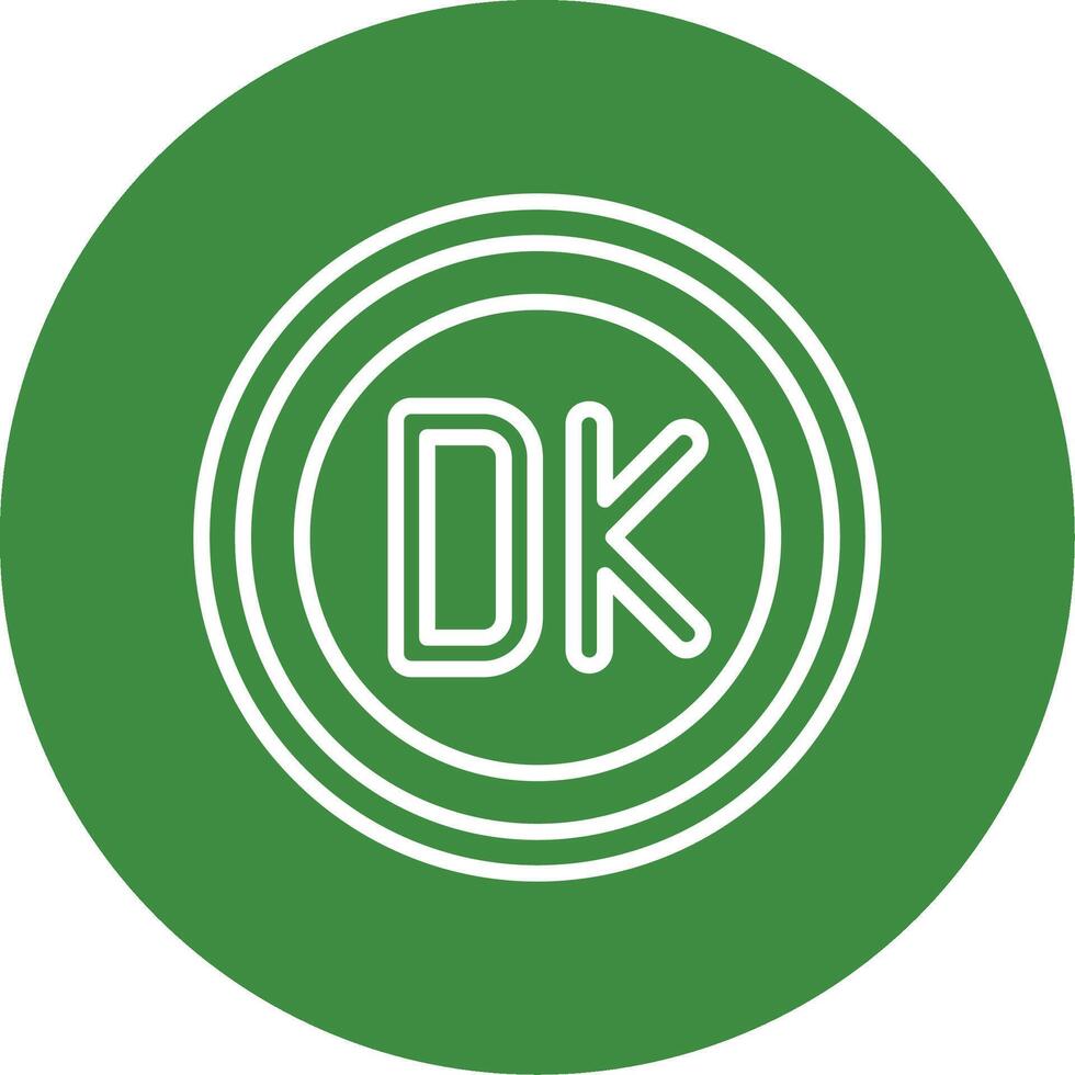 Danish Krone Icon Design Symbpl vector