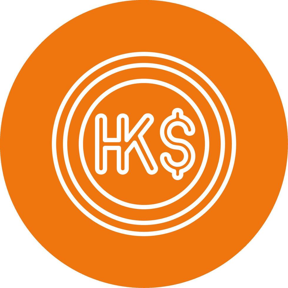 Hong Kong Dollar Icon Design Symbpl vector