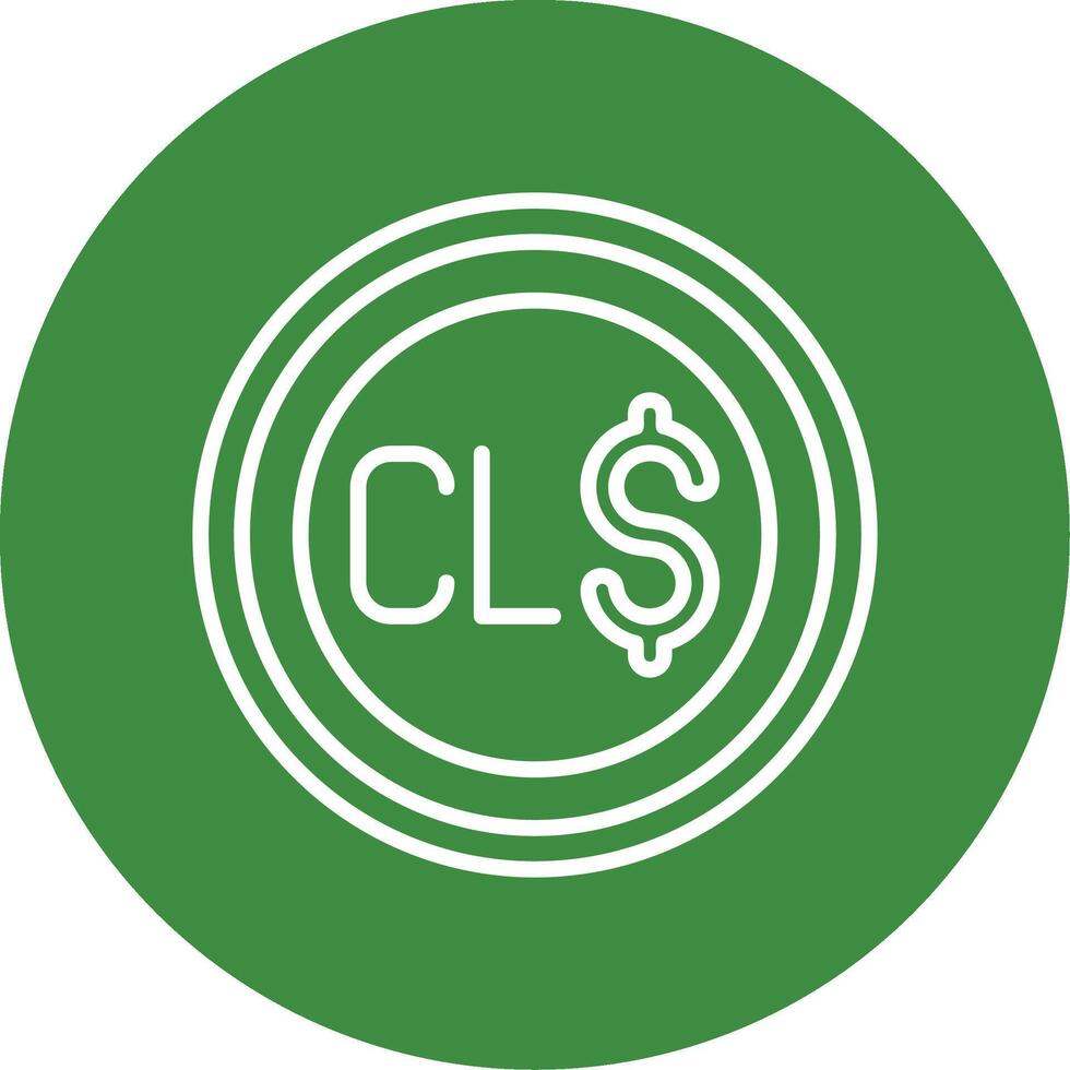 Chilean Peso Icon Design Symbpl vector