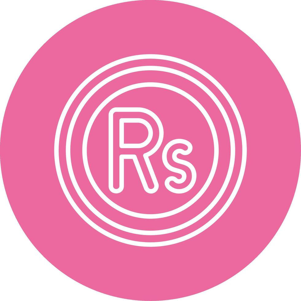 Pakistani rupee Icon Design Symbpl vector