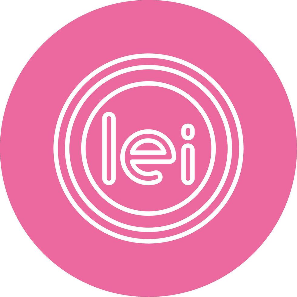 Romanian Leu Icon Design Symbpl vector