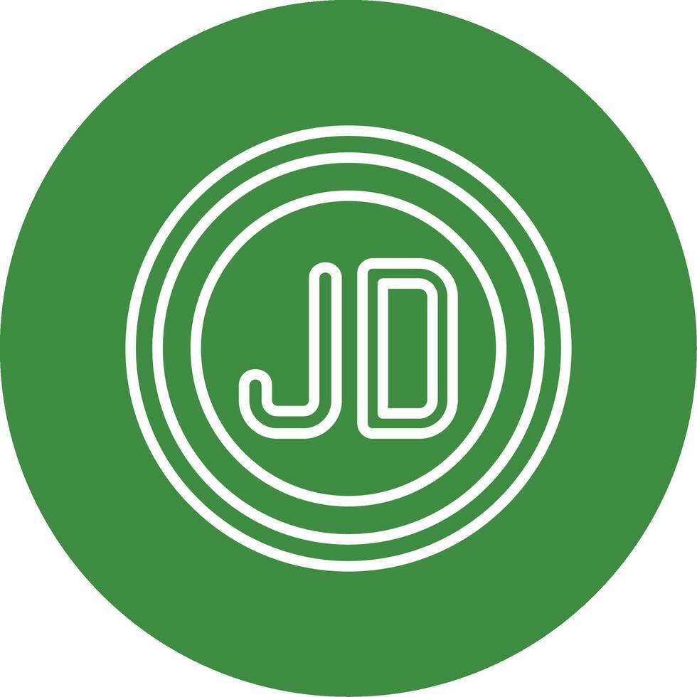 Jordanian Dinar Icon Design Symbpl vector