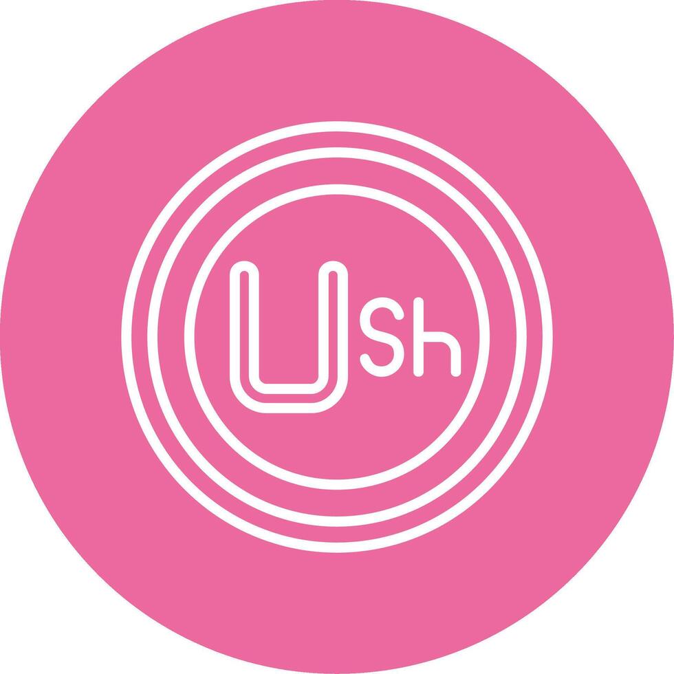 Ugandan Shilling Icon Design Symbpl vector