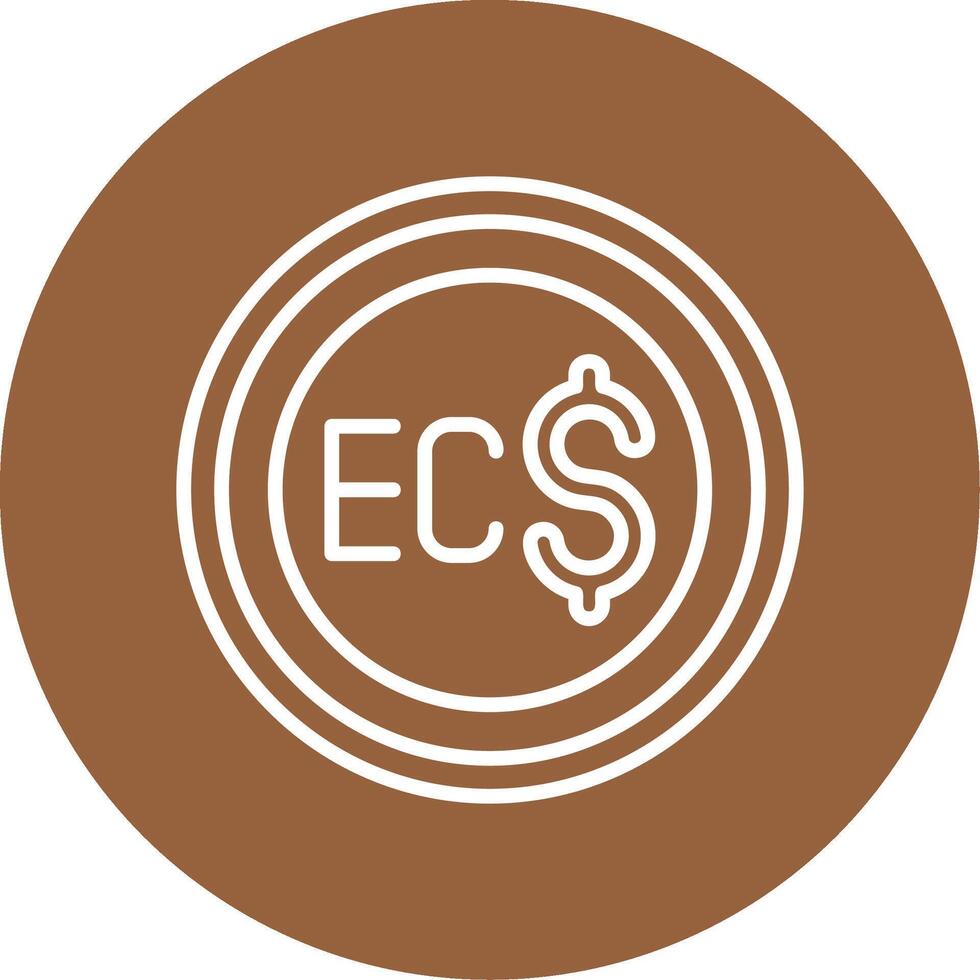 East Caribbean Dollar Icon Design Symbpl vector