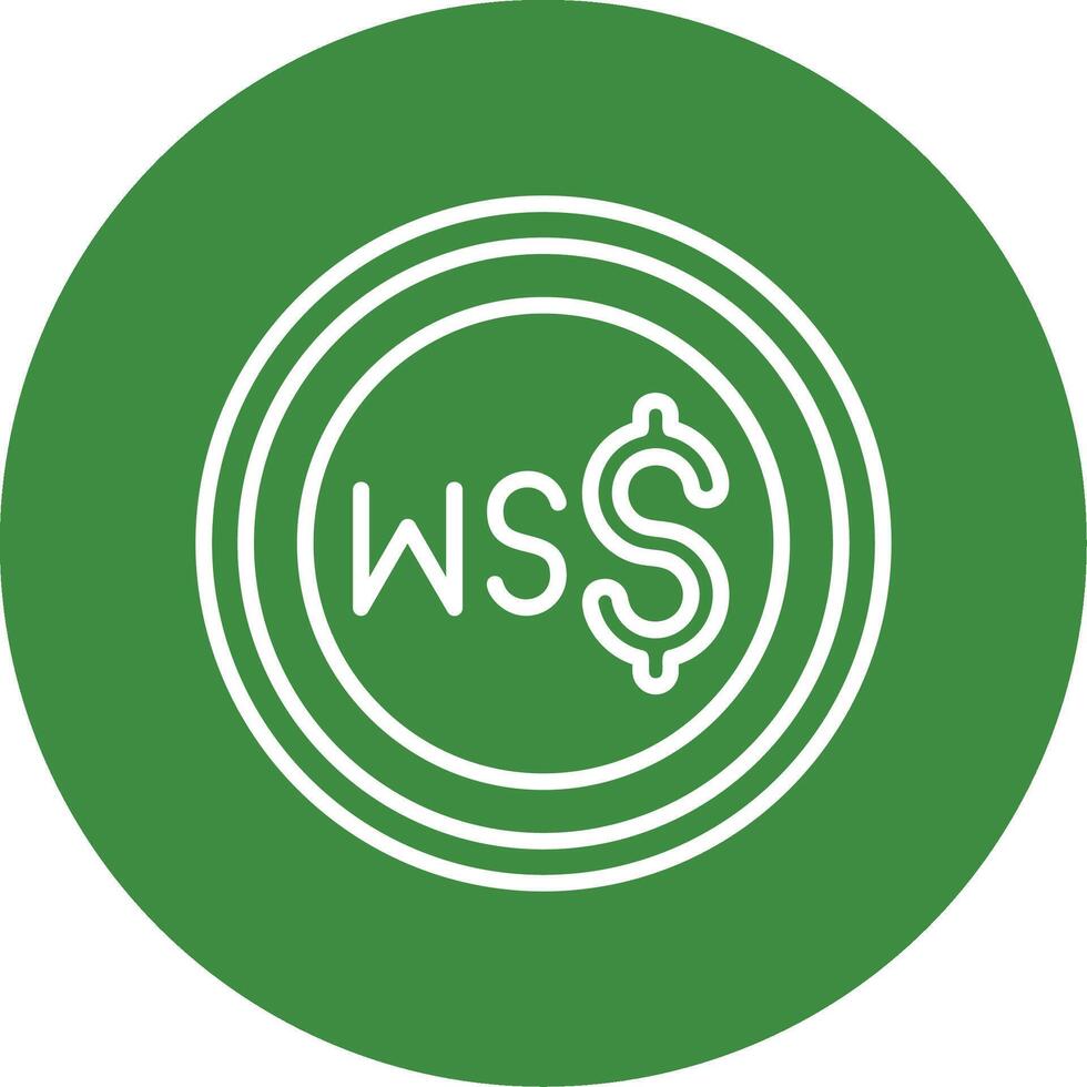 Samoan Tala Icon Design Symbpl vector